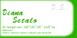 diana setalo business card